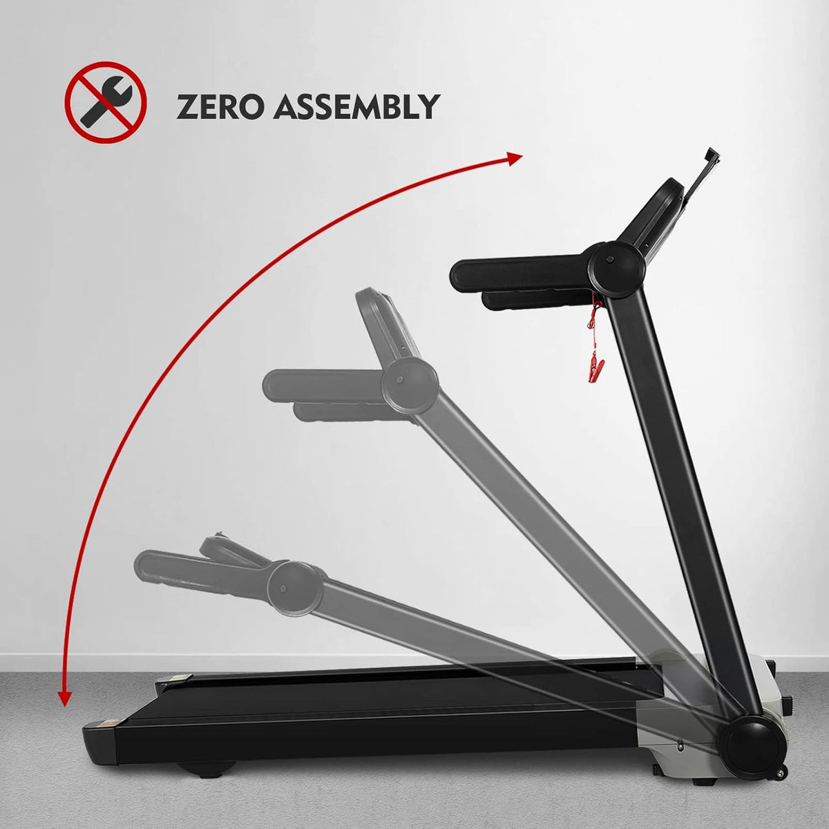 Portable Folding Treadmill with Bluetooth Speaker J8997