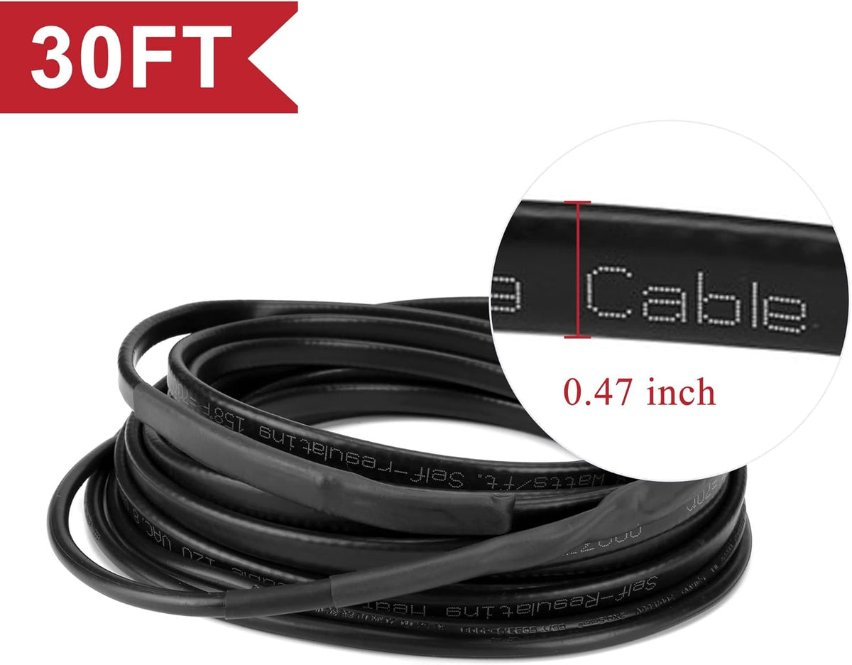 30FT Self Regulating Roof Deicing Cable, Pack of 2 A56306