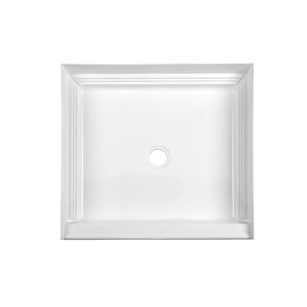 White 32 in. x 32 in. Single Threshold Center Drain Shower Base V97798