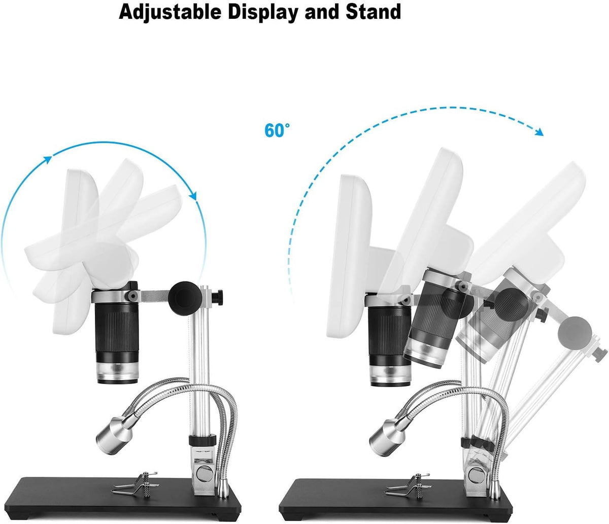 Digital Microscope 7 Inches LCD 1080P 200X Magnification Soldering Tool H5618