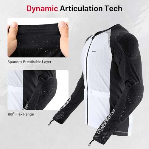 Armored Motorcycle Shirt with CE Certified Protective Mesh and Reflective Strips R91087
