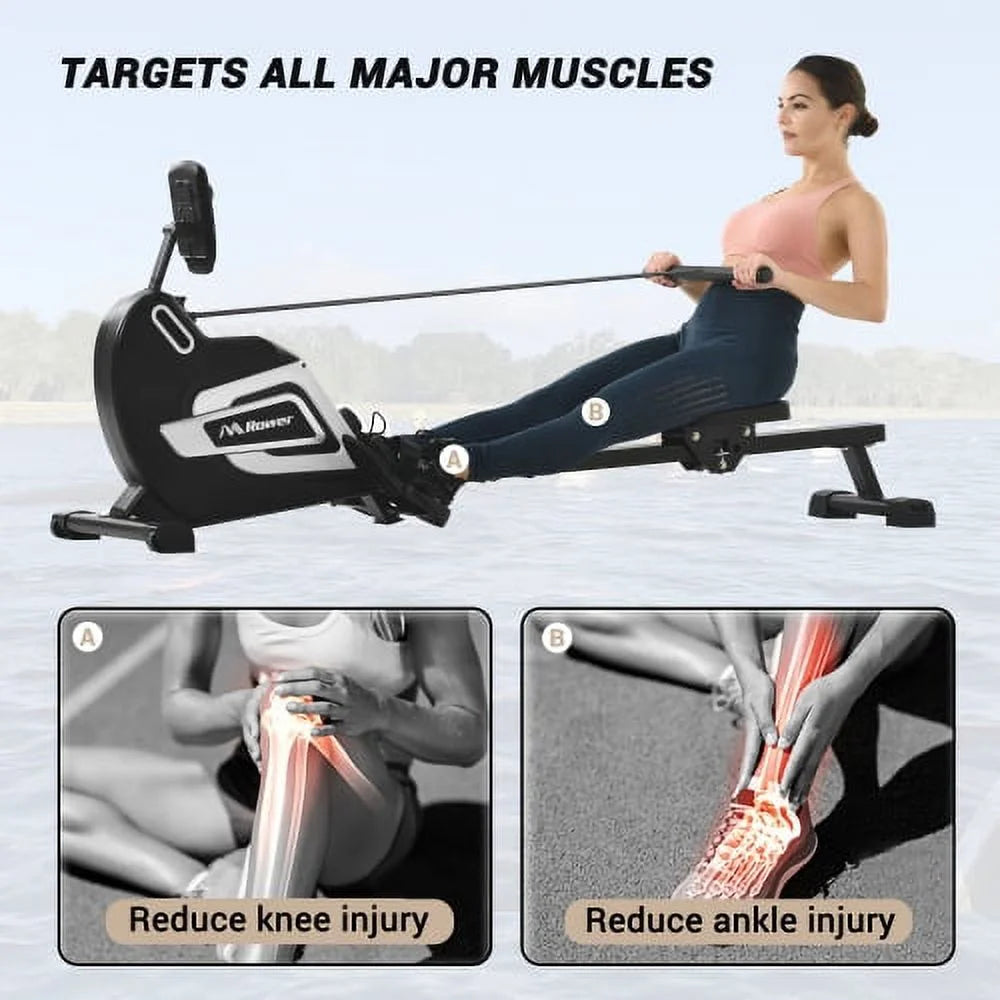 Magnetic Folding Rowing Machine with 14 Level Resistance and LCD Monitor A60271