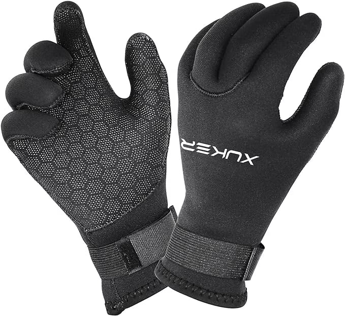 3mm & 5mm Neoprene Five Finger Wetsuit Gloves Z4837